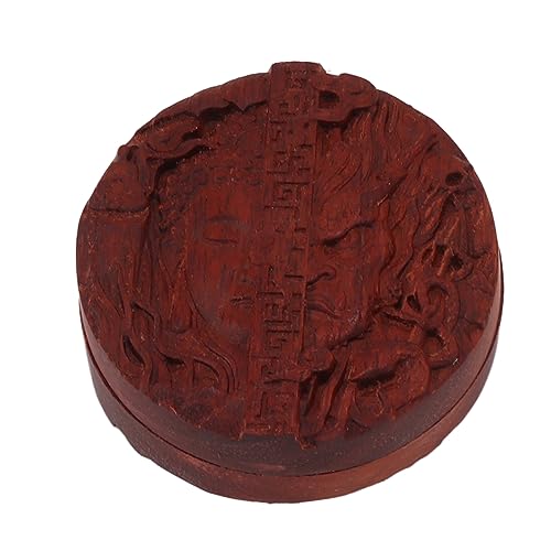 Rolling Push Coin, Tragbarer, Wunderschön Gefertigter Stressabbau-Schieber aus Palisander für ADHS (Buddha) von Tuwei