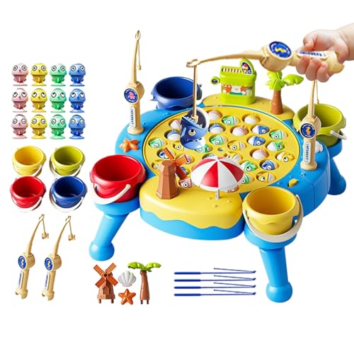Tuxuseo Angelspielzeug Für Kinder | Frühkindliches Lernspielzeug | 360° Drehbare Elektrisch Magnetische Angelplattform Mit Geräuschen - Interaktives Spielhausspielzeug Für Mehrere Kinder Tuxuseo Angelspielzeug Für Kinder | Frühkindliches Lernspielzeug | 360° Drehbare Elektrisch Magnetische Angelplattform Mit Geräuschen - Interaktives Spielhausspielzeug Für Mehrere Kinder von Tuxuseo