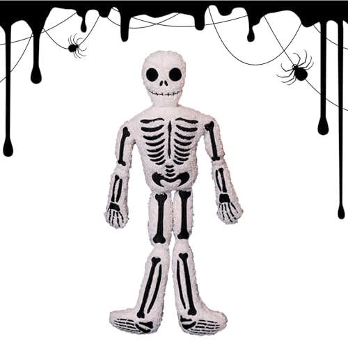 Tuxuseo Halloween Skelett Plüschkissen | 40CM Halloween Totenkopf Plüschtier | Halloweens Totenkopf Plüschpuppe Für Kinder Erwachsene - Gruseliges Skelett Plüschkissen Tuxuseo Halloween Skelett Plüschkissen | 40CM Halloween Totenkopf Plüschtier | Halloweens Totenkopf Plüschpuppe Für Kinder Erwachsene - Gruseliges Skelett Plüschkissen von Tuxuseo
