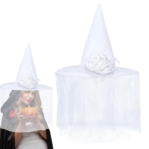 Tuxuseo Hexenhüte Für Damen, Spitze Hexenhut Mit Breiter Krempe, Verkleidungskopfbedeckung Mit Schleier Und Für Theaterbühne Karneval Cosplay Feste Maskerade Familienfeier Tuxuseo Hexenhüte Für Damen, Spitze Hexenhut Mit Breiter Krempe, Verkleidungskopfbedeckung Mit Schleier Und Für Theaterbühne Karneval Cosplay Feste Maskerade Familienfeier von Tuxuseo