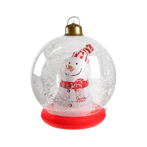 Tuxxjzm Aufblasbare Weihnachtsbälle, aufblasbare Weihnachtsbälle - Aufblasbarer Weihnachtsschmuckball,Blow Up Ornaments Ball mit Schneemann Outdoor Yard Decor für Weihnachten von Tuxxjzm