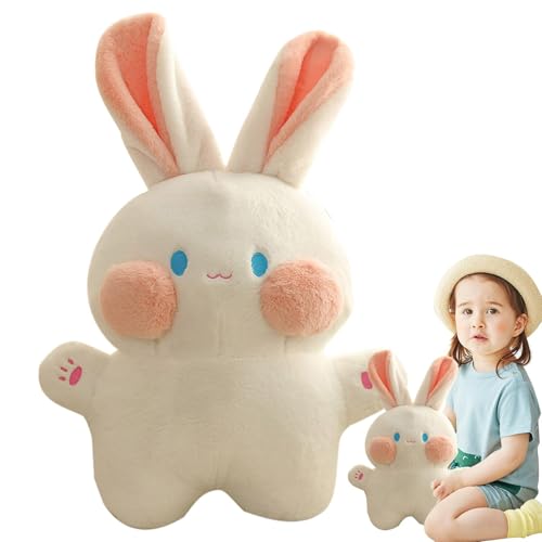 Tuxxjzm Cartoon Bunny Plush - Mehrzweck- Plüsch für Kinder - Entzückende Tischdekoration, dekorative Stofftiere für Schlafzimmer, Wohnzimmer, Arbeit, Sofa von Tuxxjzm