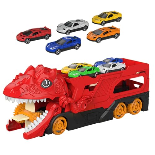 Tuxxjzm Dinosaurier-Verwandlungsspielzeug, Dinosaurier-LKW-Spielzeug | Kreatives Tierautospielzeug Dinosaurier-Spielzeugauto | Mehrzweck-Dinosaurier-Transporter-LKW, Dinosaurier-Verschlingungsauto für von Tuxxjzm