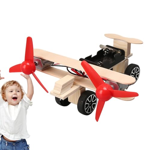 Tuxxjzm Flugzeugspielzeug für Kinder,Flugzeuge für Kinder - Spielzeugflugzeug Wissenschaftsspielzeug - Bausatz, Holzflugzeug-Modell-Wissenschaftsbausätze, Spielzeugflugzeug mit Doppelmotoren für und von Tuxxjzm