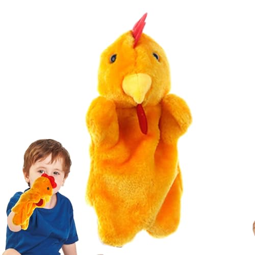 Tuxxjzm Hühnerplüschpuppen,Handfingerpuppen,Lustige weiche Hühner-Fingerpuppen | Huhn-Plüschtier-Spielzeug, Plüschtier-Handpuppen, weiche Puppen zum Geschichtenerzählen, Rollenspielen, Unterrichten von Tuxxjzm