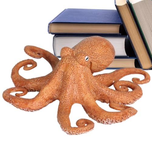 Tuxxjzm Oktopus-Skulptur, Meeresschnecken-Figur | Realistische Meerestierfigur,Simulation Meeresschnecken-Figuren, Spielzeugmodelle, kleine Meeresschnecken- und Oktopus-Statue von Tuxxjzm