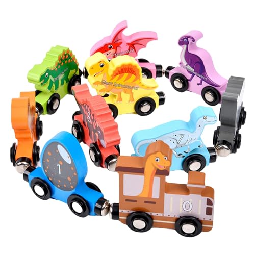 Tuxxjzm Spielzeugeisenbahn-Set, Eisenbahnspielzeug - Kleines Dinosaurier-Lernspielzeug | Kleines Lernspielzeug mit passenden und magnetischen Zahlen, Entwicklung der Feinmotorik für das Lernen im von Tuxxjzm