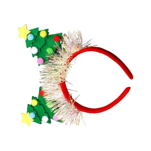 Tuxxjzm Weihnachts-Kopfschmuck – Pailletten-Weihnachtsbaum-Stirnband für, Weihnachts-Haarreifen für Weihnachtsfeier, Familientreffen, Firmenveranstaltung von Tuxxjzm