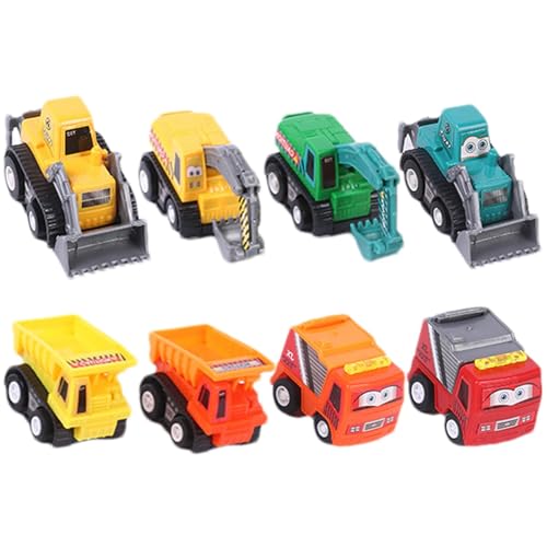 Tvnlolm Kinderbagger,Bagger für Kinder | Minibagger-Spielzeug für Kleinkinder - Mini-Baufahrzeuge, Bulldozer-Spielzeug, Kinderbagger, Baggerspielzeug für Kinder, 8 Stück von Tvnlolm
