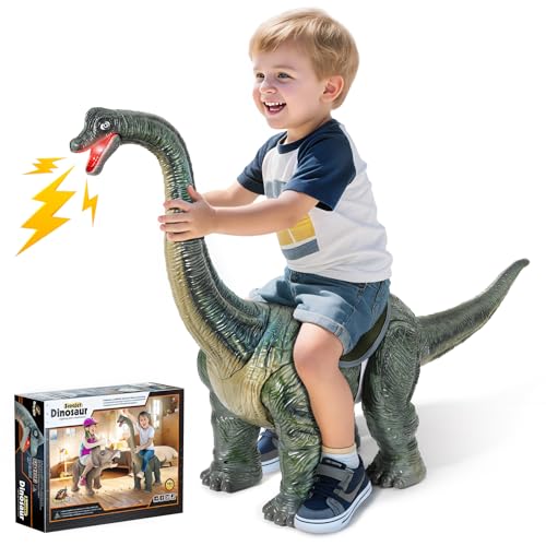 Twinkoo Dinosaurier-Spielzeugautos für Kinder, realistisches Brachiosaurus-Schubauto mit drei Soundeffekten, Sound- und Lichteffekten, PP-Räder für drinnen und draußen, bestes Geschenk für Kinder Twinkoo Dinosaurier-Spielzeugautos für Kinder, realistisches Brachiosaurus-Schubauto mit drei Soundeffekten, Sound- und Lichteffekten, PP-Räder für drinnen und draußen, bestes Geschenk für Kinder von Twinkoo
