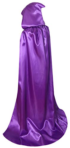 Txian extra Lange Kapuze Satin Umhang, Halloween Weihnachten Fancy Cape für Erwachsene von Txian