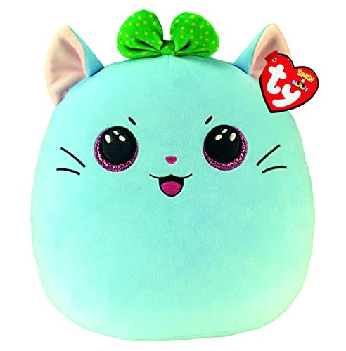 TY Beanie Boos- Squish a Boo Kat Kirra-35 cm, grün, 2009315 von TY