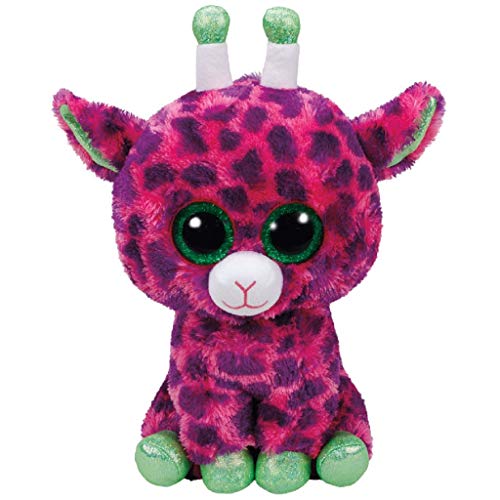 TY Gilbert 37142 Giraffe mit Glitzeraugen, Rosa/Lila, 24 cm von Ty Toys