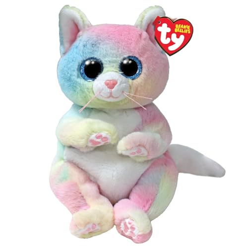 Ty Jenni Katze Beanie Bellies Regular 14cm - Quetschbare Beanie Baby Weiche Pluschtiere - Sammelbares Kuscheliges Stofftier von TY