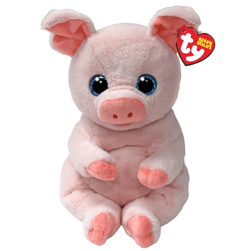 Ty Penelope Schwein Beanie Bellies Medium 24cm - Quetschbare Beanie Baby Weiche Pluschtiere - Sammelbares Kuscheliges Stofftier von TY