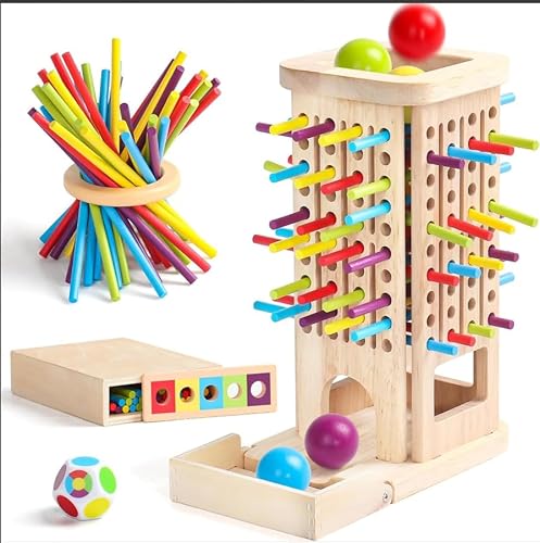 Tyafzzn Montessori Spiel Brettspiel aus Holz, Farbe Lernturm Spielzeug für Kinder, Familienspiele Farben Stäbchen Holz Spiele, Interaktive Toys Geschenk für Junge Mädchen 3+ Jahre Tyafzzn Montessori Spiel Brettspiel aus Holz, Farbe Lernturm Spielzeug für Kinder, Familienspiele Farben Stäbchen Holz Spiele, Interaktive Toys Geschenk für Junge Mädchen 3+ Jahre von Tyafzzn