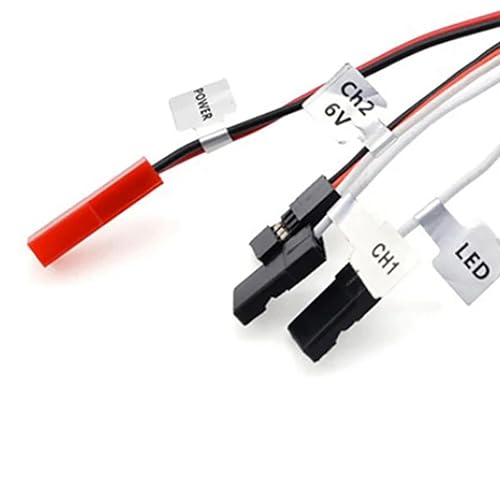 Tyatocepy 10A Gebürsteter ESC 2S 3S 12V Dual-Way-Geschwindigkeitsregler Brems-LED-Steuerung für RC-Fahrzeug-Auto-Boot-Tank- von Tyatocepy