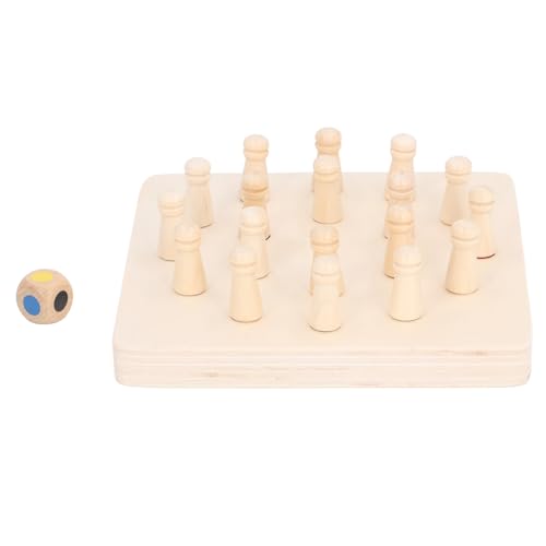 Memory-Schachbrettspiel aus Holz, Frühpädagogisches Konzentrationstraining, Farbgedächtnis-Matching-Schachbrettspiel von Tyenaza