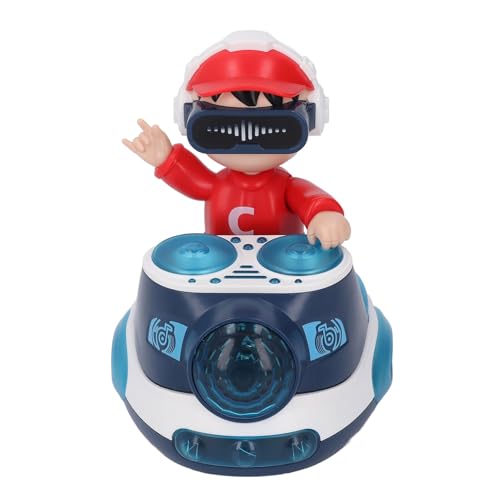 Tanzender Roboter für Kinder, DJ Bounce Beat Rock Boy Tanzspielzeug mit Musik-Blinklicht, Universal-Rad, automatische Bewegung, Roboter-Spielzeugauto für Kleinkinder (Blue) von Tyenaza