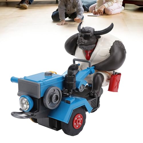 Traktorspielzeug für Kinder, Buffalo Riding Traktorspielzeug Stunt Rotierendes interaktives Kinderspielzeugauto mit Musik und Lichtern für Kinder (Blue) von Tyenaza