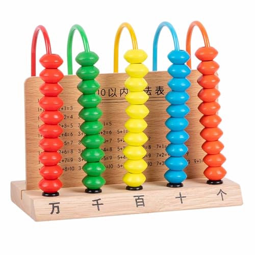 Tyenaza Arithmetic Computing Frame Kinder Berechnungsspiel Schüler Lernting Abacus Math Bildungspädagogik Myribit 5 Line Lernspielzeug für Jungen Mädchen von Tyenaza