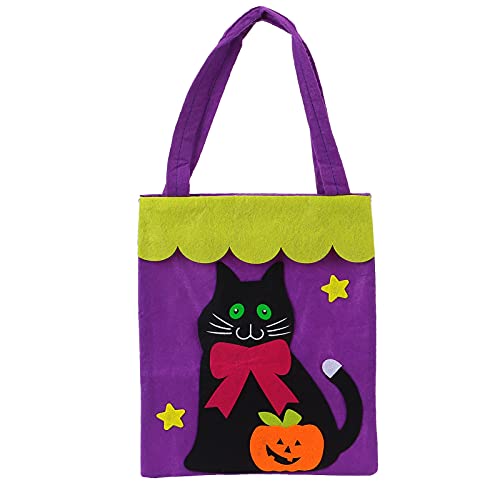 Tyenaza Halloween-Einkaufstasche, Vliesstoff, Süßes oder Saures, Heim-Party-Dekoration, Aufbewahrungs-Requisiten-Handtasche, wiederverwendbare große Halloween-Einkaufstasche für (2) von Tyenaza