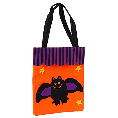 Tyenaza Halloween-Einkaufstasche, Vliesstoff, Süßes oder Saures, Heim-Party-Dekoration, Aufbewahrungs-Requisiten-Handtasche, wiederverwendbare große Halloween-Einkaufstasche für (3) von Tyenaza