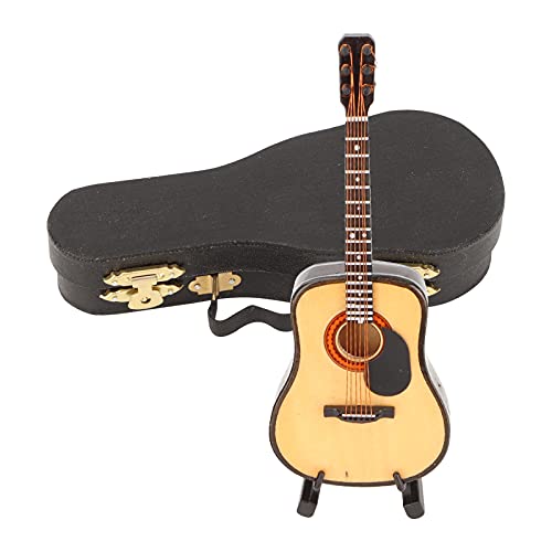 Tyenaza Miniatur-Musical, Miniatur-Gitarrenmodell aus Holz, Mini-Gitarren-Nachbildung, Musikinstrument-Modell, Dekoration für Schlafzimmer, Arbeitszimmer von Tyenaza