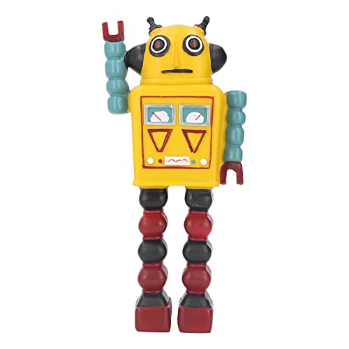 Tyenaza Roboter-Figur, Roboter-Ornament, Retro-Harz-Cartoon-Roboter-Modell-Spielzeugornament im amerikanischen Stil, für Zuhause, Büro, Eingang, Basteldekoration von Tyenaza