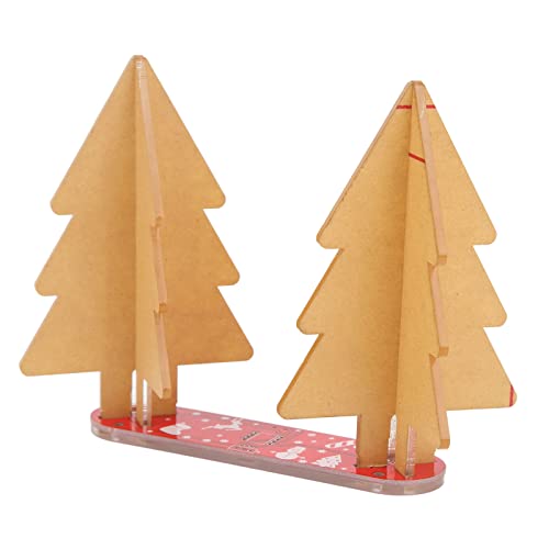 Tyenaza Weihnachtsbaum, LED-Blink-Weihnachtsbaum-Schaltkreis-Kits, mattiertes Acryl, Bunte 3D-Elektronik-Weihnachtsbaum-DIY-Kits, elektronische Montage, lustige Kits für (Red) von Tyenaza