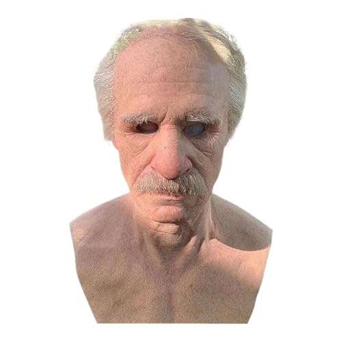 Tyinerc Alter Mann Maske | Gruselige Latexmaske Menschlich - Verkleidungszubehör Mit Weißen Haaren Und Bart Für Familienfeier Karneval Festmaskerade Feier Party Bühnenauftritt Tyinerc Alter Mann Maske | Gruselige Latexmaske Menschlich - Verkleidungszubehör Mit Weißen Haaren Und Bart Für Familienfeier Karneval Festmaskerade Feier Party Bühnenauftritt von Tyinerc