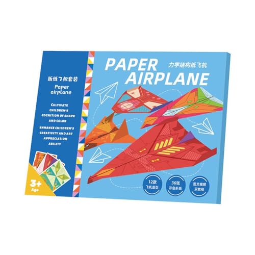 Tyinerc Flugzeug-Papierset,Papierflieger-Kit | Kreatives Papierflieger-Papierbastelset,Einzigartiges Flugzeugspielzeug, innovatives Flugzeug-Bastelpapier für den Kindergarten zu Hause von Tyinerc