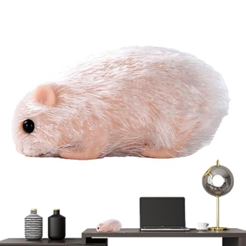 Tyinerc Wiedergeborene Hamsterpuppe, Mini-Hamsterspielzeug,5 Zoll weiches Mini-Hamster-Begleitspielzeug - Realistische Hamster-Tierpuppe, kreatives elastisches Hamsterspielzeug für Alles Gute zum von Tyinerc