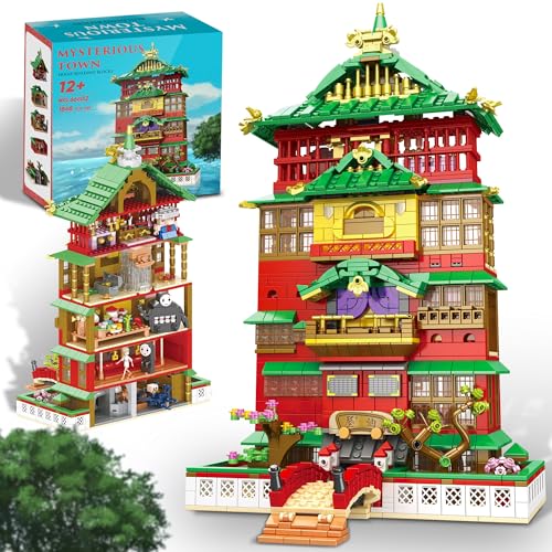 Tylzorix Architectural House Sets Spirited Away Bausteine Set Kompatibel mit LEGO Erwachsenen, Kreative Anime Haus Bausteine Set, Geeignet für Erwachsene u von Tylzorix