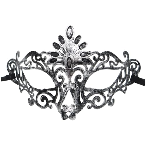 Tyuffghet Männer und Frauen Maskerade Vintage antike Form Halloween Für (Silver, One Size) von Tyuffghet