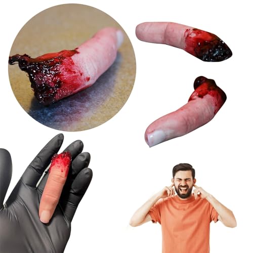 Tyuffghet Weidekranz Finger Halloween-Dekoration oder Requisite abgetrennter Finger. Halloween-Dekoration abgetrennter Finger (Red, 10X5X4) von Tyuffghet