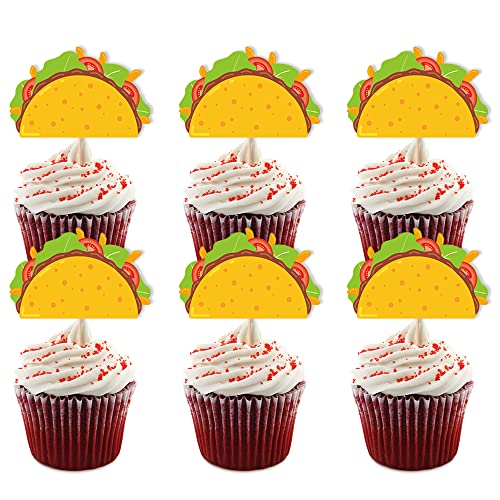 12 Stück mexikanische Fiesta Dessert Cupcake Topper Taco Cupcake Topper für mexikanische Motto-Party-Dekorationen von TzTwodcaz