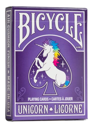 US Playing Card Company 1041133 Bicycle Unicorn Poker Kartenspiel, Mehrfarbig von Bicycle