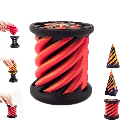 Impossible Cone Fidget Toy, Impossible Pyramid Passthrough Sculpture, Lustiges Unmögliche Pyramide, 3D Printed Rotating Spiral Cone Fingertip Toy, Spielzeug zur Angstlinderung, Desktop Decor von UANACIA