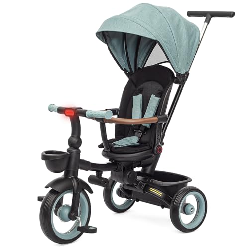 UBRAVOO Baby Dreirad,7-in-1 Klappdreirad für Kinder ab 6 Monaten bis 5 Jahr, Scheinwerfer,Bremspedal,Erweitertes Verdeck,Abnehmbares Geländer,Geländegängiger Kinderwagen mit Lauf&Lenkfunktion UBRAVOO Baby Dreirad,7-in-1 Klappdreirad für Kinder ab 6 Monaten bis 5 Jahr, Scheinwerfer,Bremspedal,Erweitertes Verdeck,Abnehmbares Geländer,Geländegängiger Kinderwagen mit Lauf&Lenkfunktion von UBRAVOO