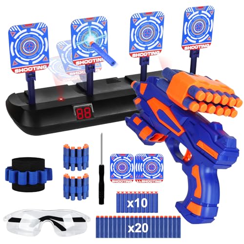 UCAMP Target for Gun,4 Targets/Game Modes,Electric Target,Target with Light,Score Function & Auto Reset & Sound,Shooting Game,Toy for 6 7 8 9 10 Years Children Zielscheibe für Pistole von UCAMP