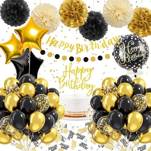 Geburtstagsdeko Mann Frauen ,Geburtstagsdeko Mit Schwarz Gold Luftballons Geburtstag,Gold Schwarz Party Deko Geburtstag Pompons Lametta Vorhangfür Geburtstagsdeko Frauen Mann Geburtstagsdeko Mann Frauen ,Geburtstagsdeko Mit Schwarz Gold Luftballons Geburtstag,Gold Schwarz Party Deko Geburtstag Pompons Lametta Vorhangfür Geburtstagsdeko Frauen Mann von UDRKFOPK