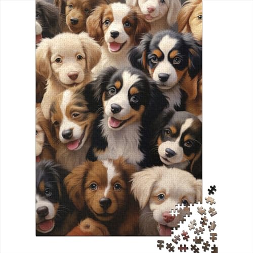 Border Collie Puzzle 1000-teilige Schwer Puzzle Spielzeug Lernspiel Impossible Herausforderungsspielzeug Für Erwachsene Und Kinder Ab 12 Jahren 1000pcs (75x50cm) von UENDOKRNN