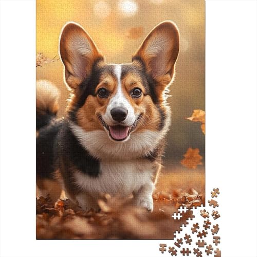 Corgi Puzzle 1000-teilige Schwer Puzzle Spielzeug Lernspiel Impossible Herausforderung Spielzeug Für Erwachsene Kinder 1000pcs (75x50cm) von UENDOKRNN