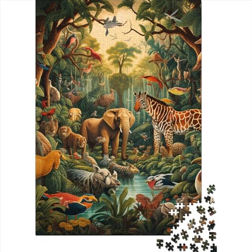 Dschungeltiere Puzzle 1000 Teile Schwer Puzzle Spielzeug Lernspiel Impossible Herausforderung Spielzeug Für Erwachsene Und Kinder Ab 12 Jahren 1000pcs (75x50cm) von UENDOKRNN