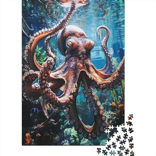 Tintenfisch Puzzles 1000 Teile Schwer Puzzle Spielzeug Lernspiel Impossible Herausforderungsspielzeug Für Erwachsene Kinder 1000pcs (75x50cm) von UENDOKRNN