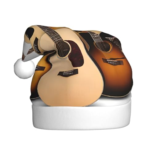 UENFFKDAP Gitarre Plüsch Weihnachtsmützen Erwachsene Weihnachtsmützen Unisex Samt Bequeme Weihnachten Party Hüte Neujahr Party Dekorationen von UENFFKDAP