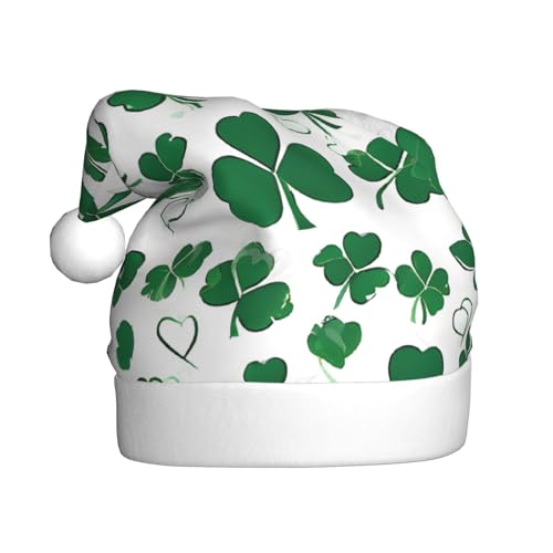 UENFFKDAP Happy St. Patrick's Day Plüsch Weihnachtsmützen Erwachsene Weihnachtsmützen Unisex Samt Bequeme Weihnachten Party Hüte Neujahr Party Dekorationen von UENFFKDAP