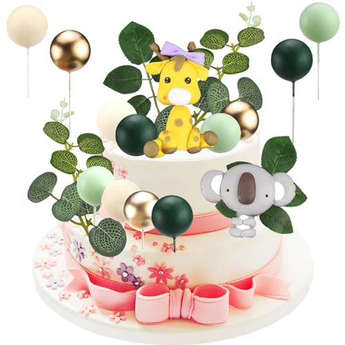 Kuchendeko Kindergeburtstag Tortendeko Happy Birthday Waldtiere Kuchen Deko Cake Topper Geburtstag Torte Torten Muffin Cupcake Deko für Kinder Junge Mädchen Tiere Geburtstag Party (Stil 3) von UGBO