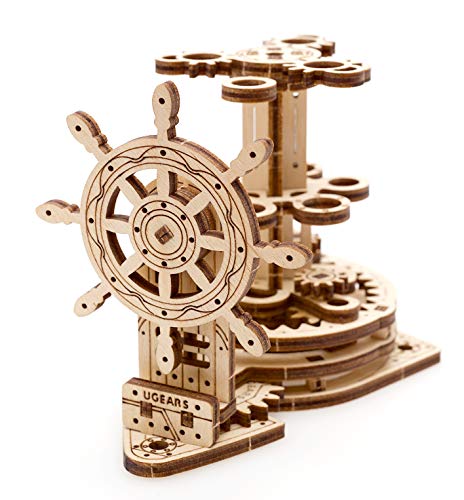 Ugears 3D Puzzles für Erwachsene Steuerrad Organizer Technisches Modell Holzpuzzle Denksport Modellbausatz für Erwachsene DIY Puzzle Lernspielzeug für Kinder Umweltfreundliches Holzbau Bastelset von UGEARS